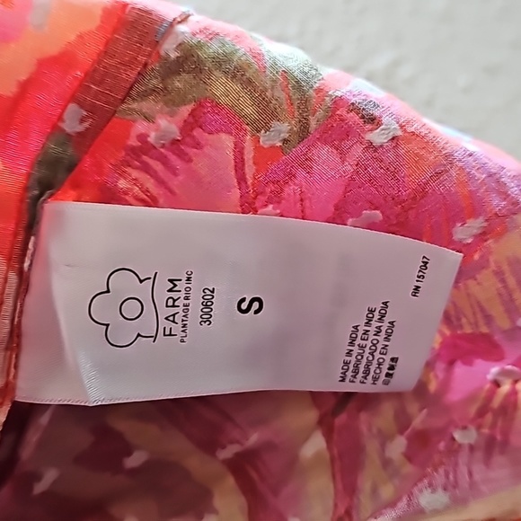 Farm Rio Red Ruffle Sleeve Blouse - Picture 7 of 10